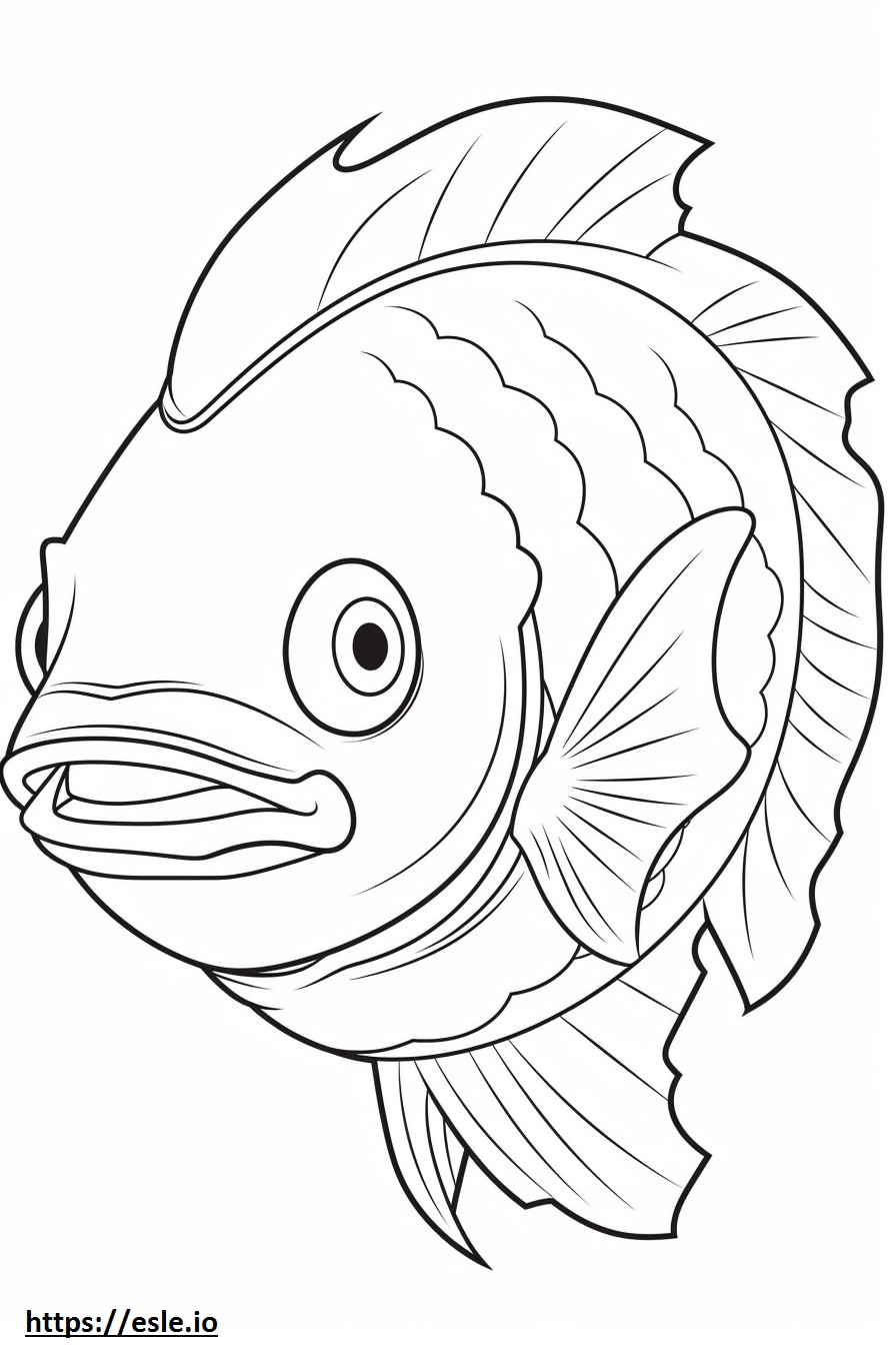 Buffalo Fish face coloring page