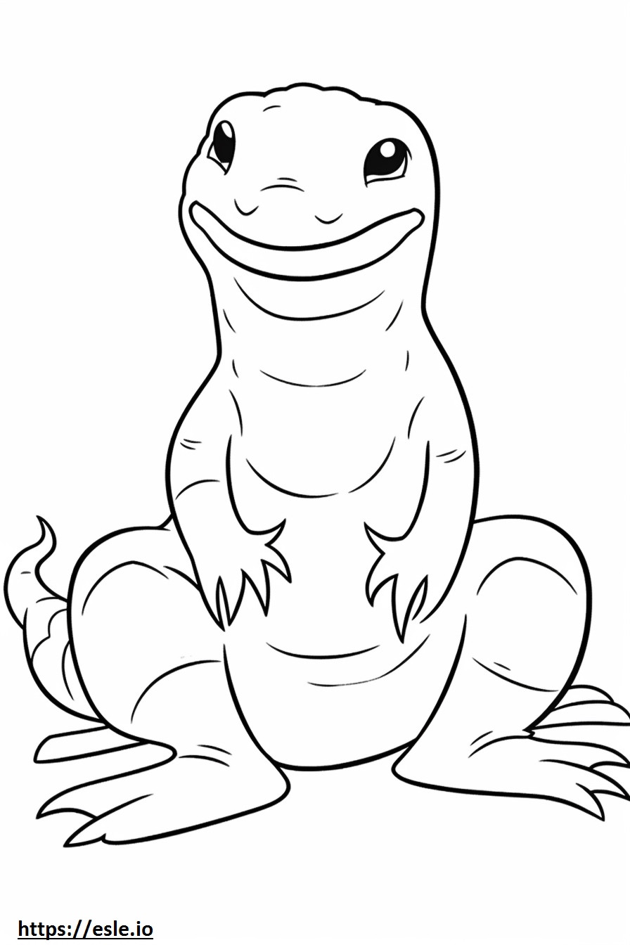 Giant Salamander cute coloring page
