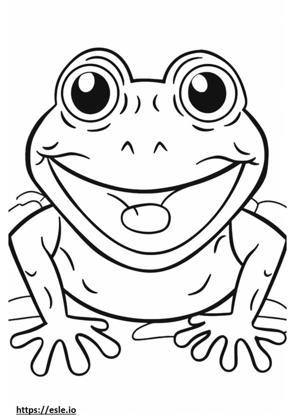 Marsh Frog-gezicht kleurplaat