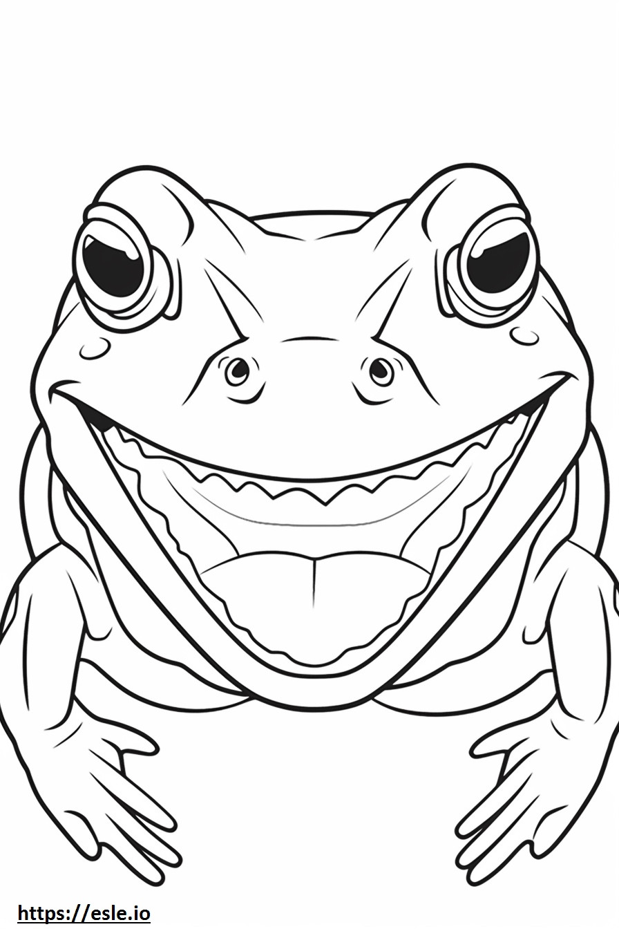 Marsh Frog-gezicht kleurplaat kleurplaat