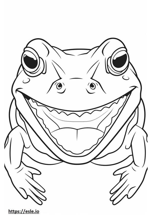 Marsh Frog face coloring page