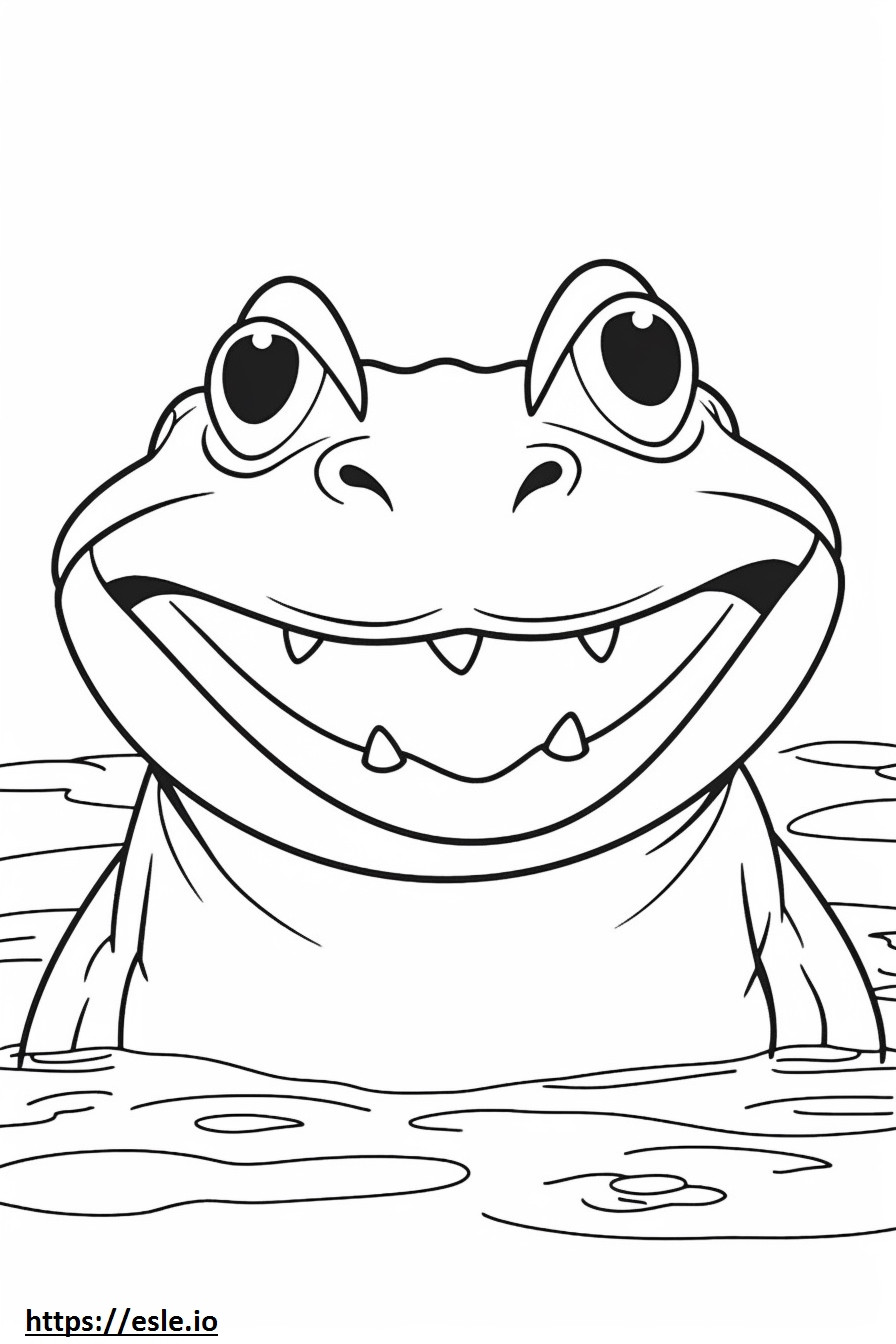 Marsh Frog-gezicht kleurplaat kleurplaat