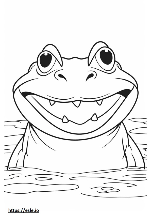 Marsh Frog face coloring page