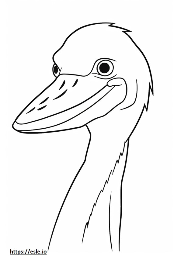 Față de egretă mare de colorat