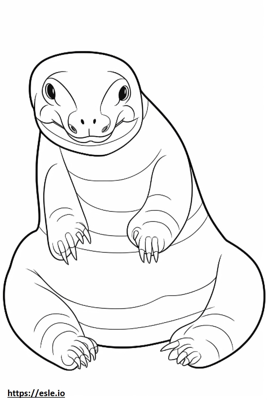 Black Pastel Ball Python cute coloring page