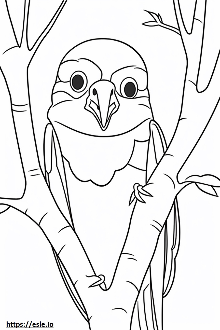 Tree swallow face coloring page