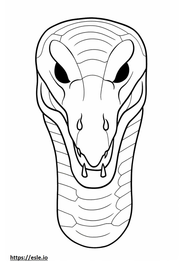 Sylkevä Cobra kasvot värityskuva