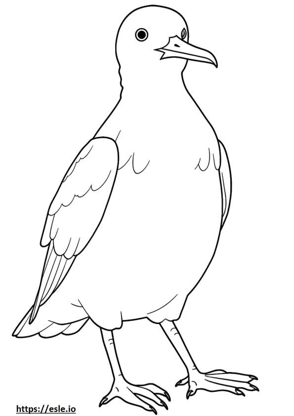 Gentoo Penguin cute coloring page