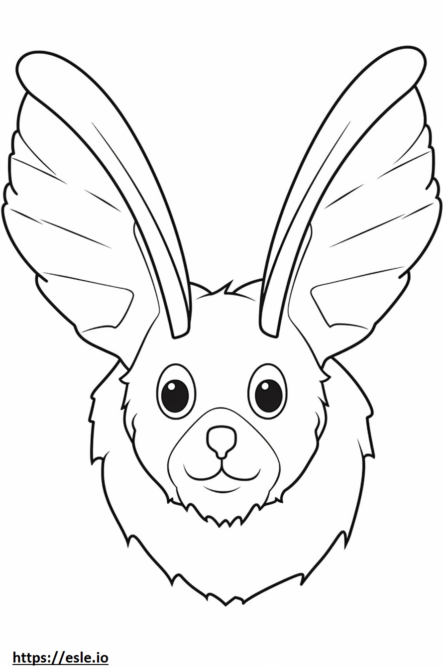 Papillon Kawaii coloring page