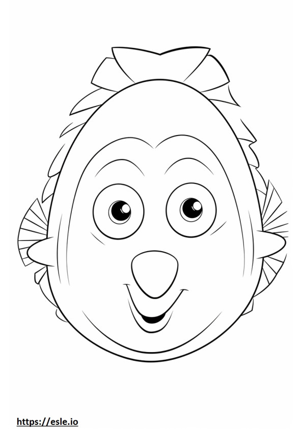 Sea Urchin face coloring page