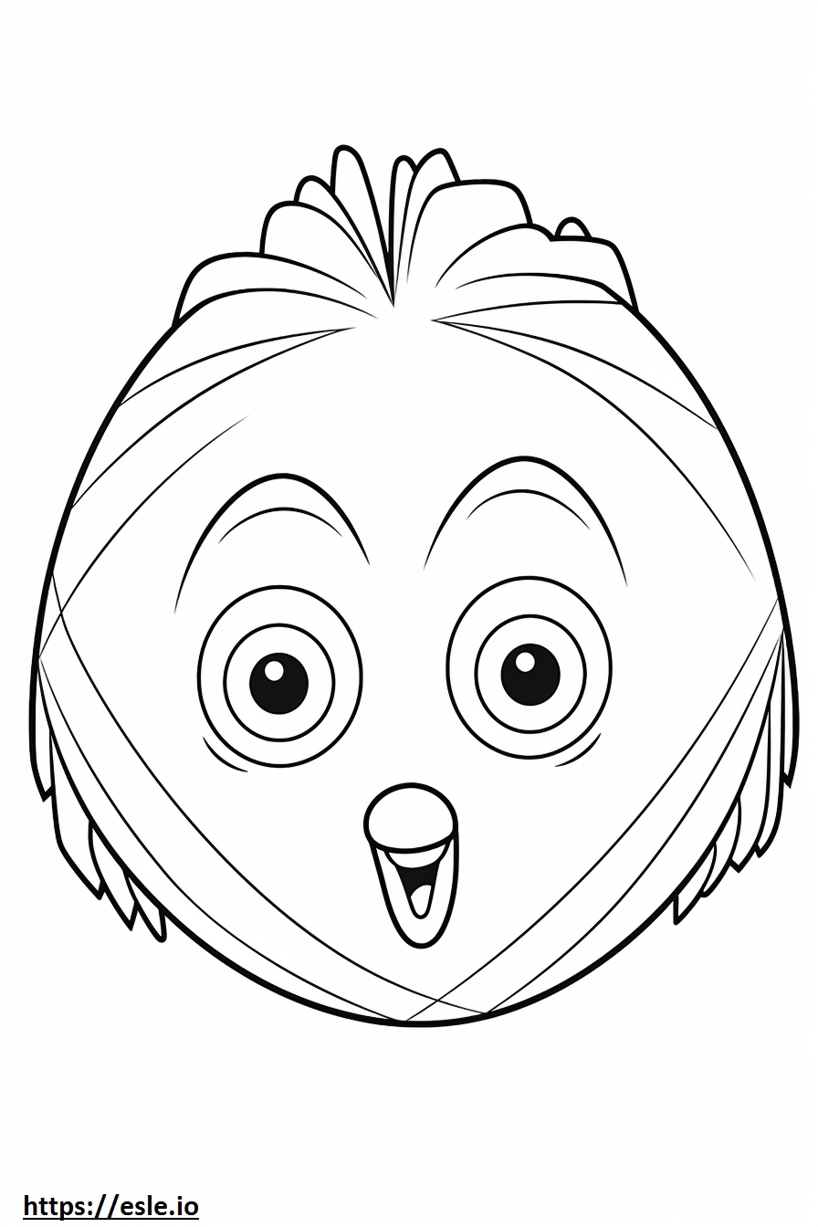 Cara de erizo de mar 2 para colorear gratis