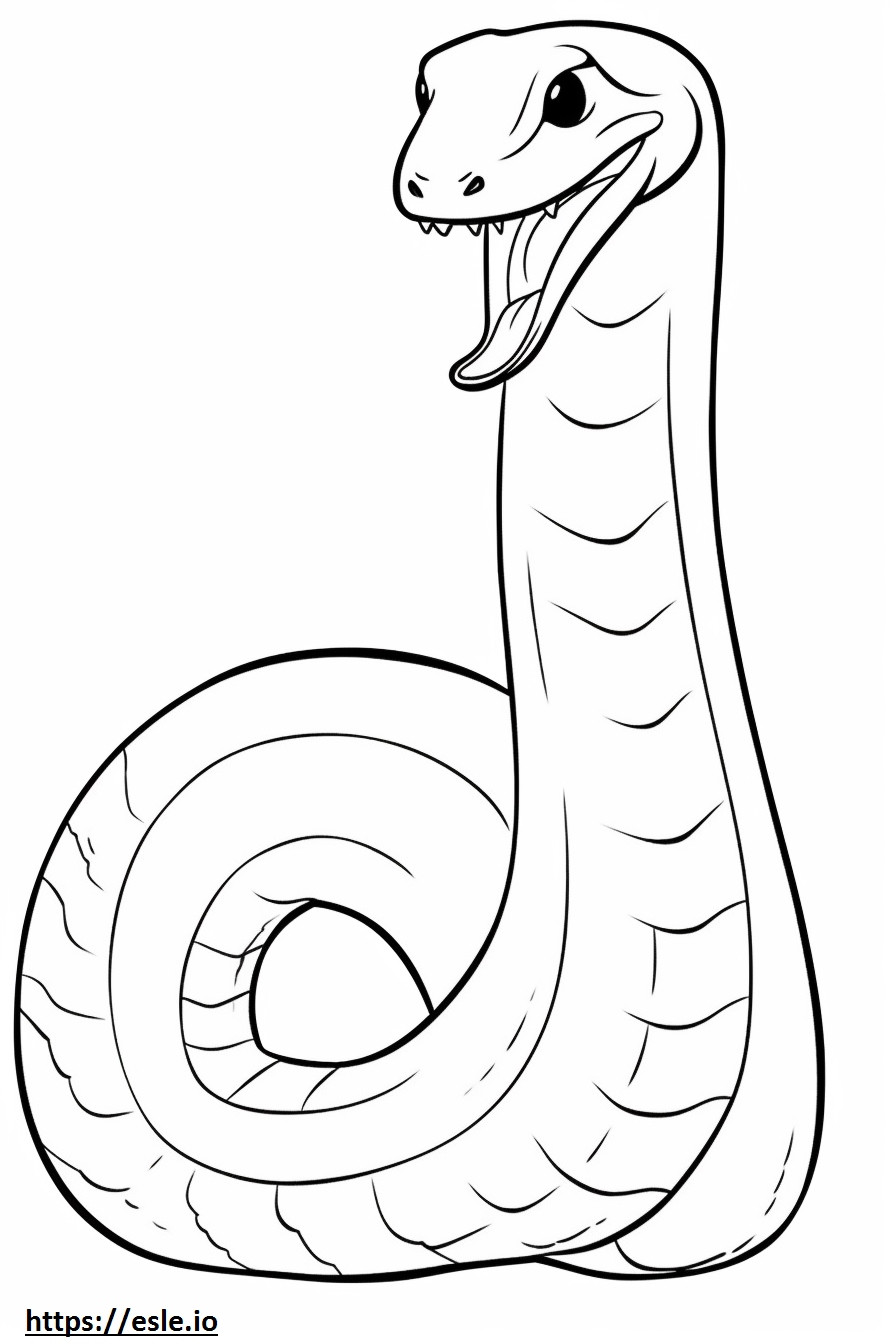 Plująca kobra słodka kolorowanka