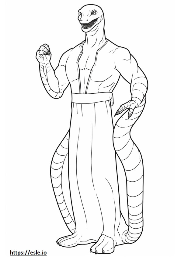 Texas Night Snake full body coloring page