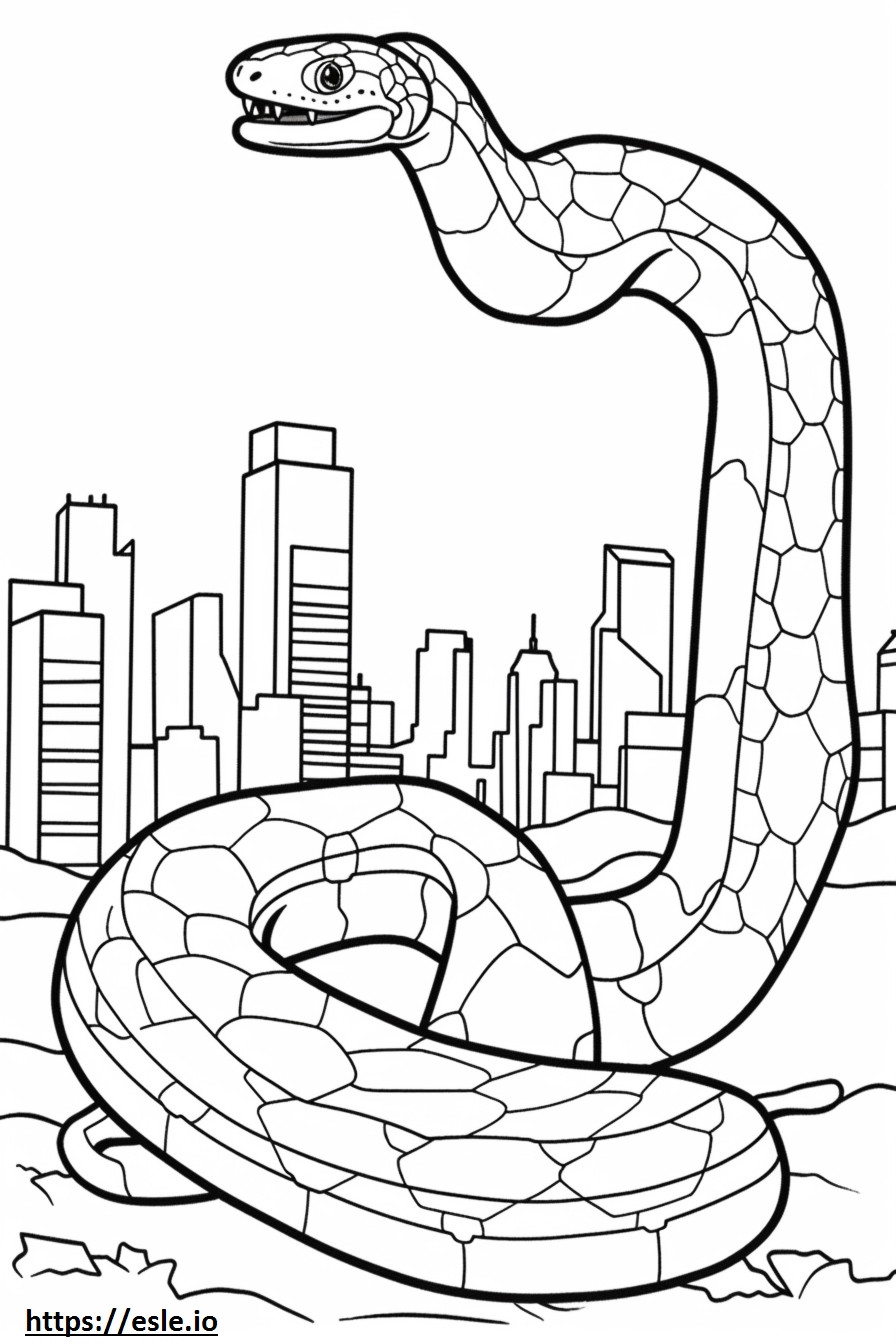 Cobra Noturna do Texas de corpo inteiro para colorir