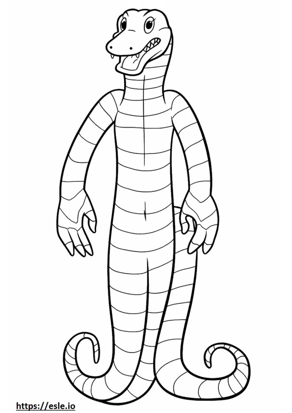 Texas Coral Snake full body coloring page
