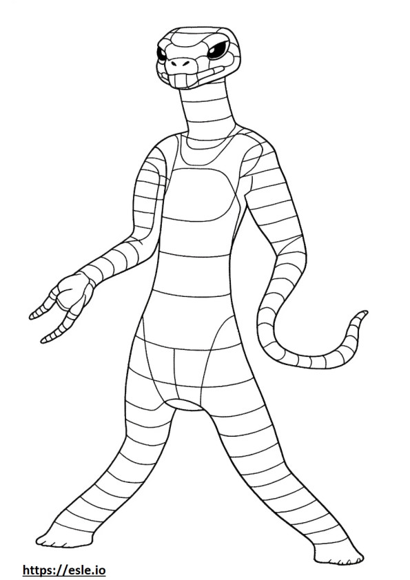 Texas Coral Snake full body coloring page