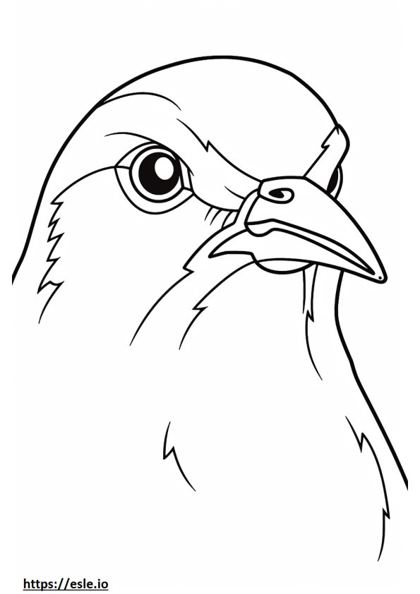 Dunnock face coloring page