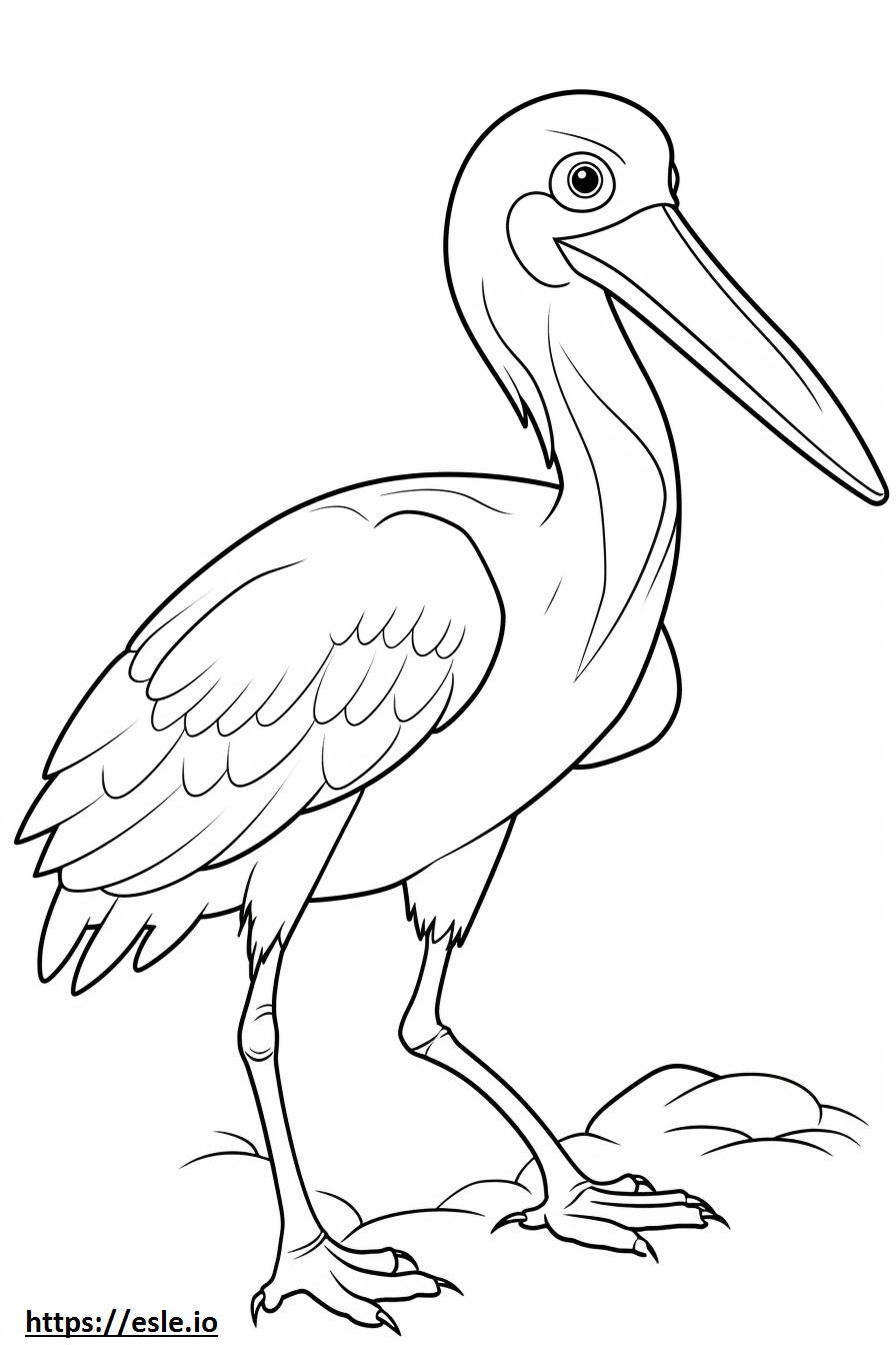 Dromornis stirtoni fofo para colorir