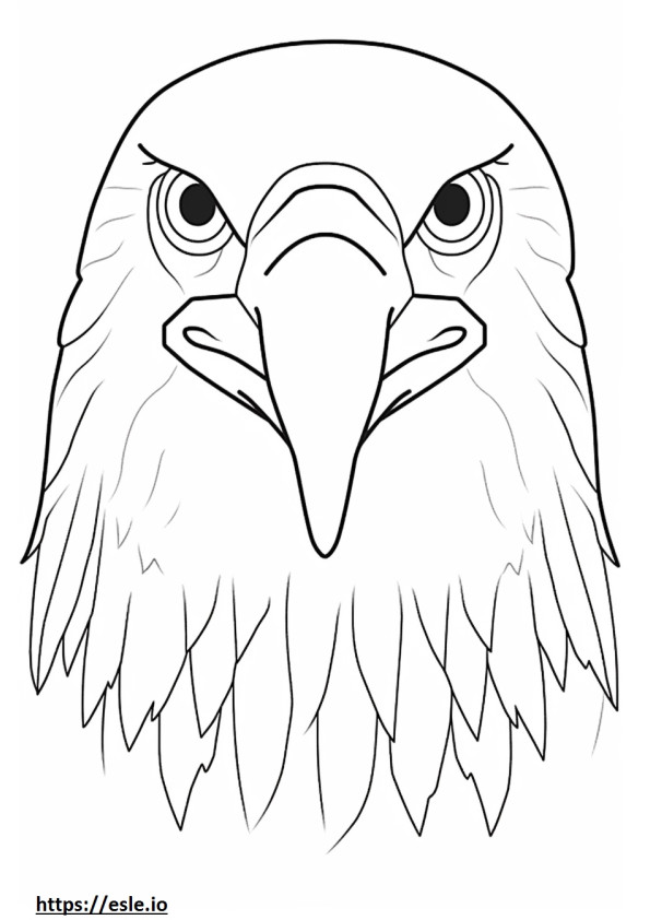 Cara de águila pescadora africana para colorear e imprimir