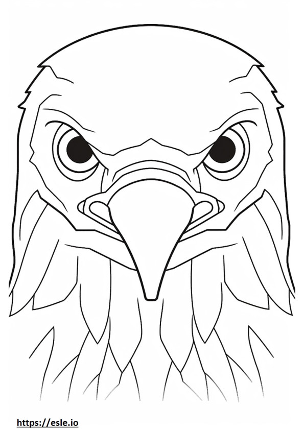 Cara de águia-pescadora africana para colorir