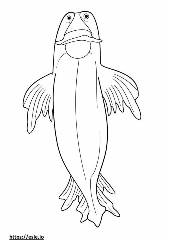 Electric Catfish full body coloring page