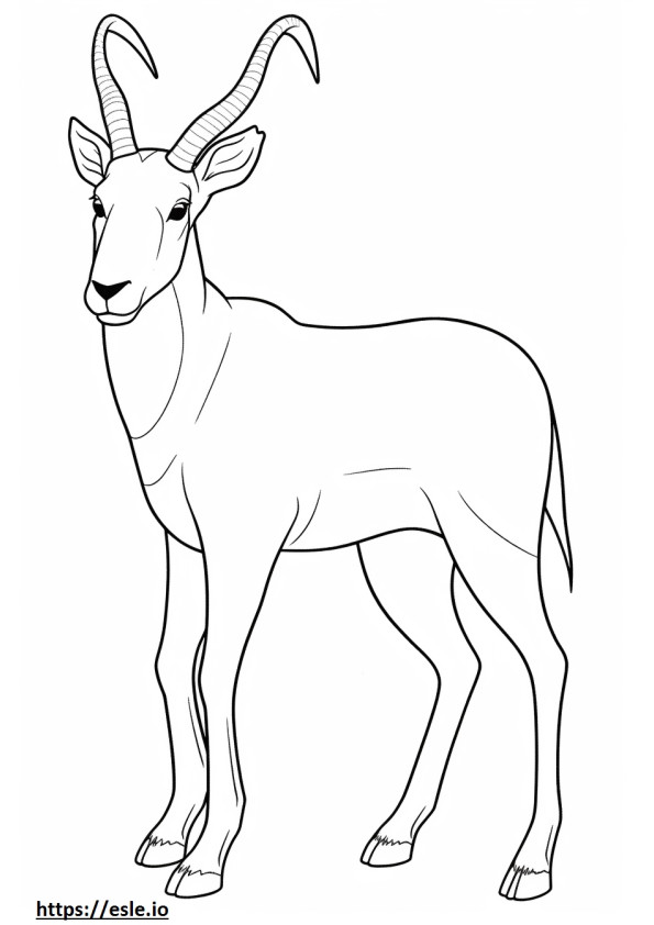 Ibex full body coloring page