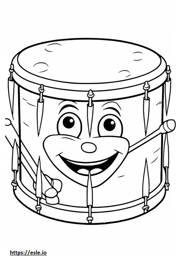 Drum Fish cute coloring page