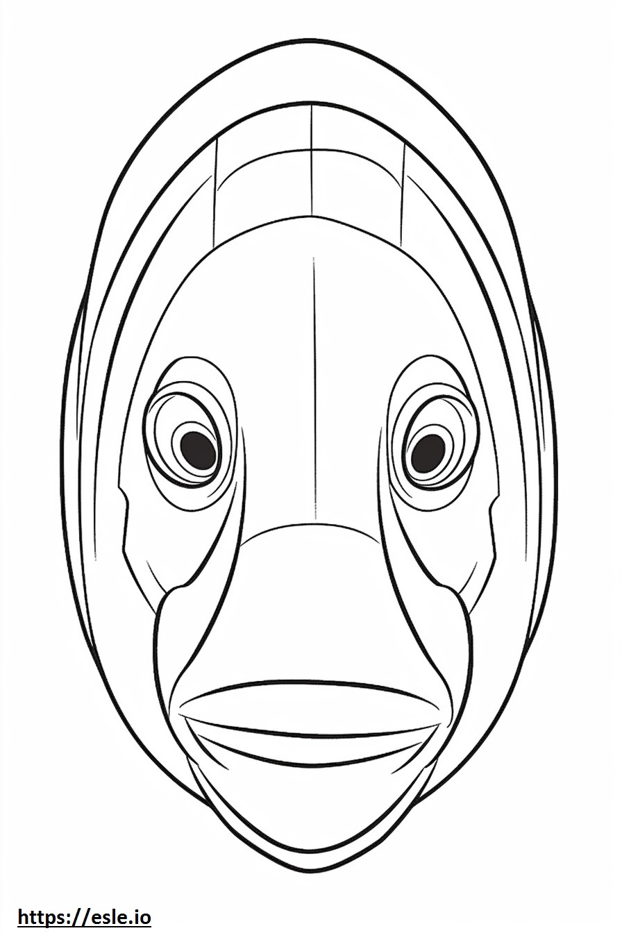 Haikouichthys Gesicht ausmalbild