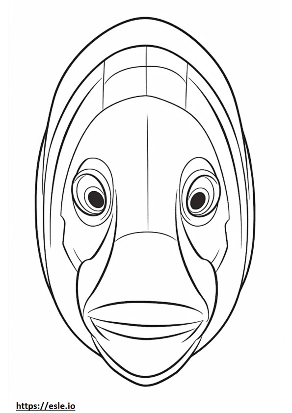 Haikouichthys face coloring page