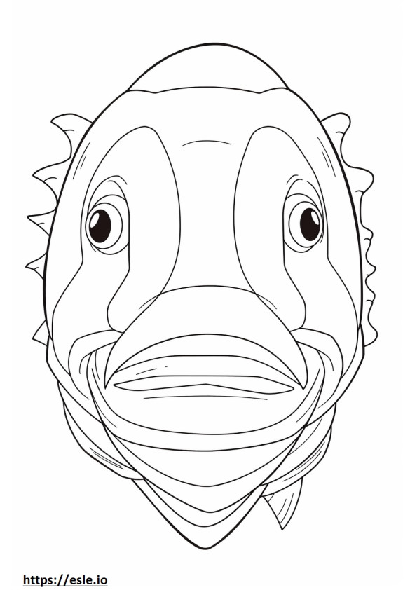 Haikouichthys Gesicht ausmalbild
