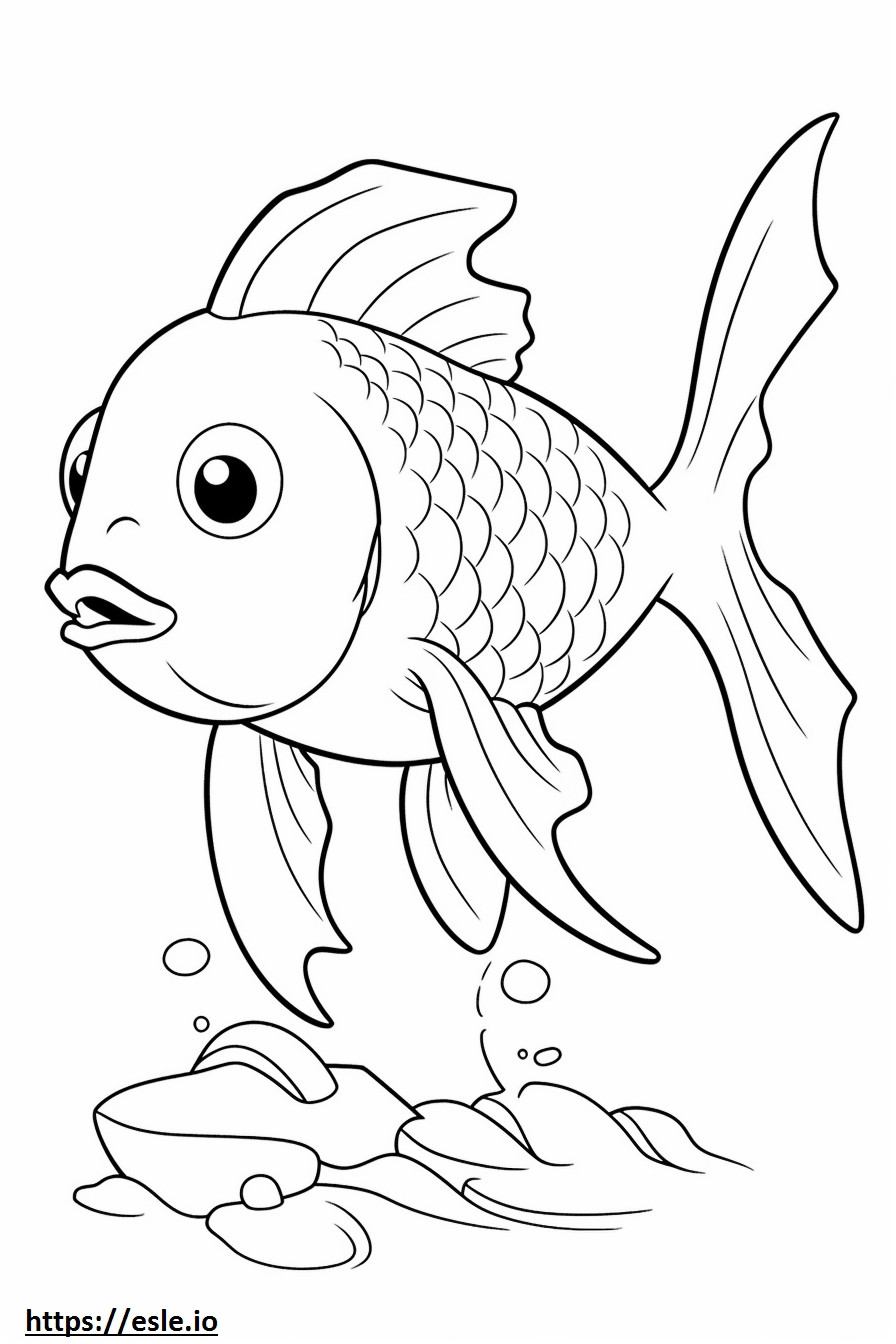 Goldfisch Ganzkörper ausmalbild