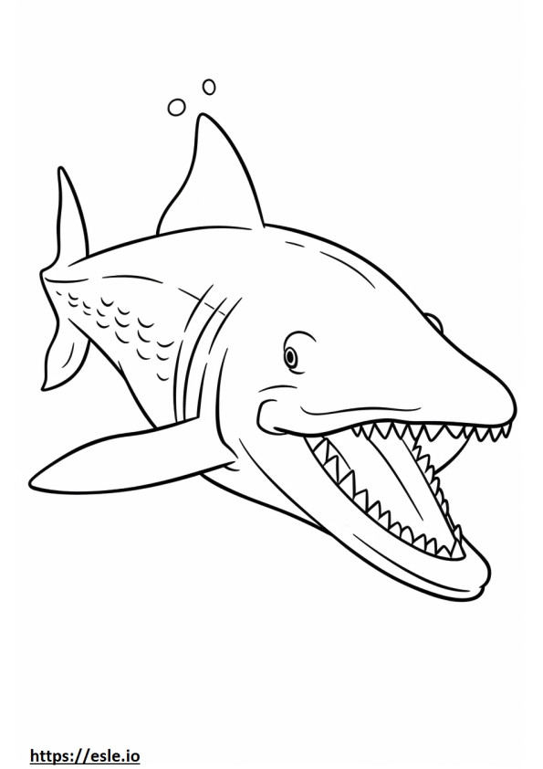 Whale Shark cute coloring page