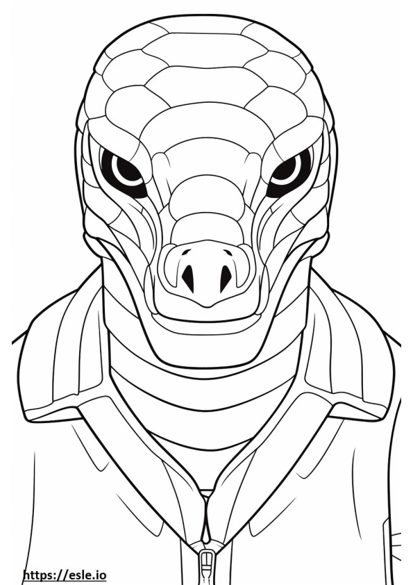 Horned Viper face coloring page