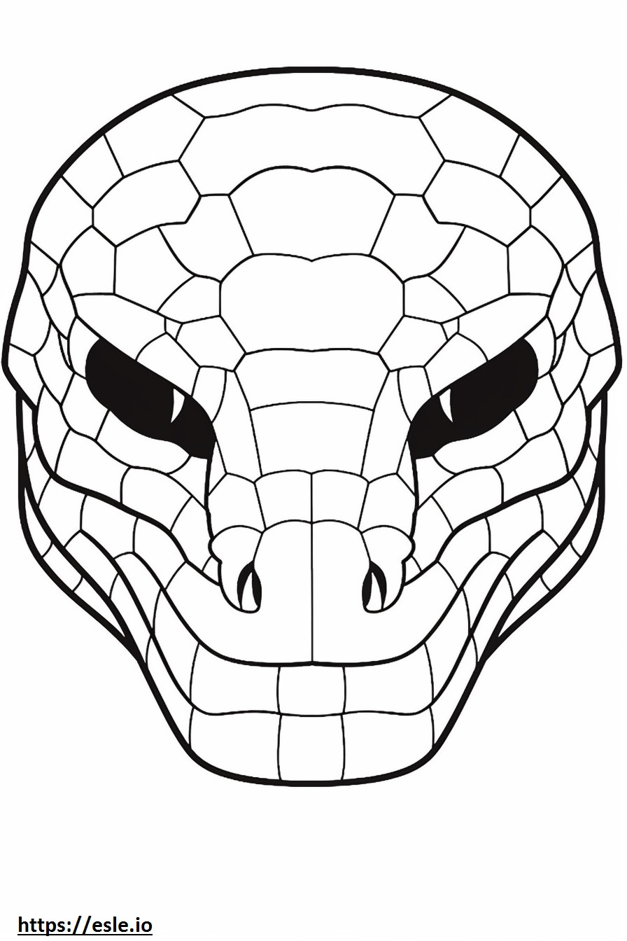 Horned Viper face coloring page