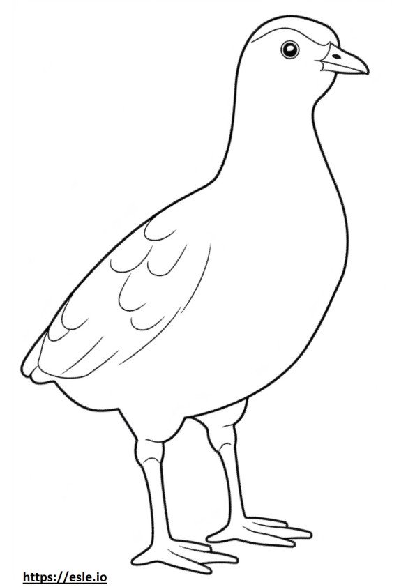 Pheasant-tailed Jacana Kawaii coloring page