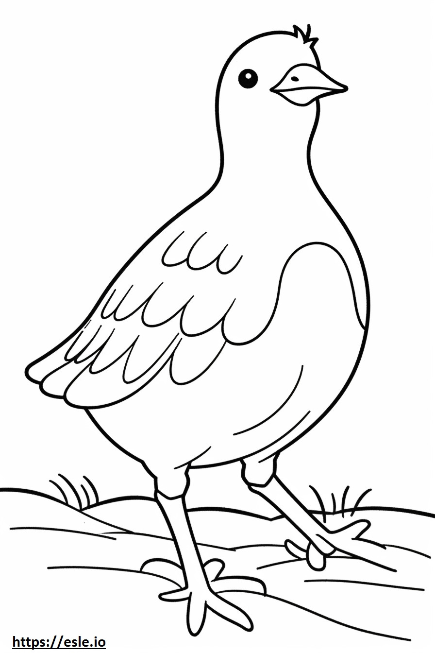 Pheasant-tailed Jacana Kawaii coloring page