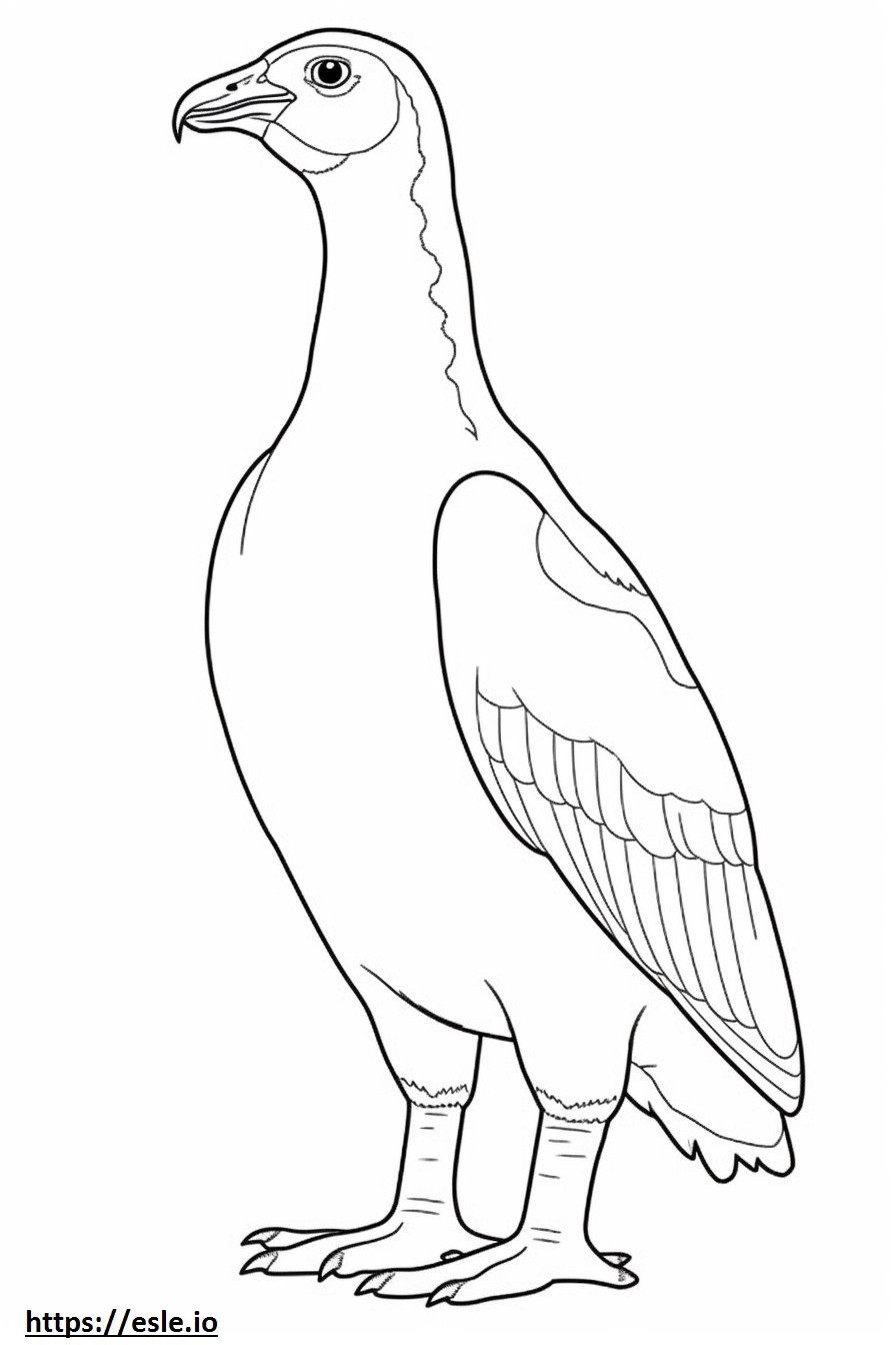 Magellanic Penguin full body coloring page
