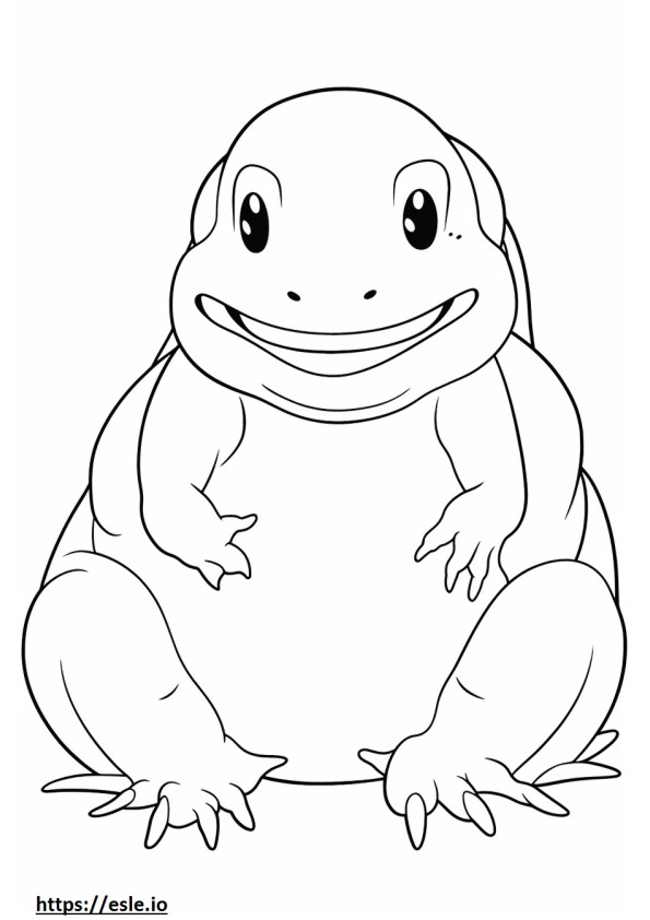 Giant Salamander Kawaii coloring page