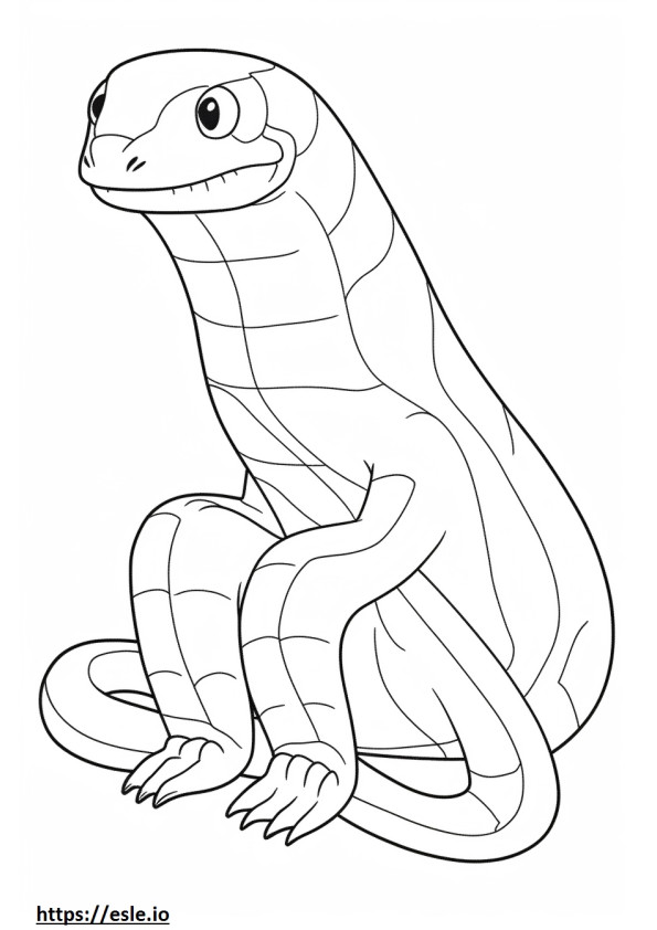 Pied Ball Python cute coloring page