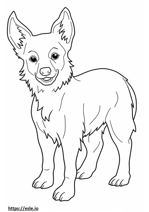 Chorkie cute coloring page