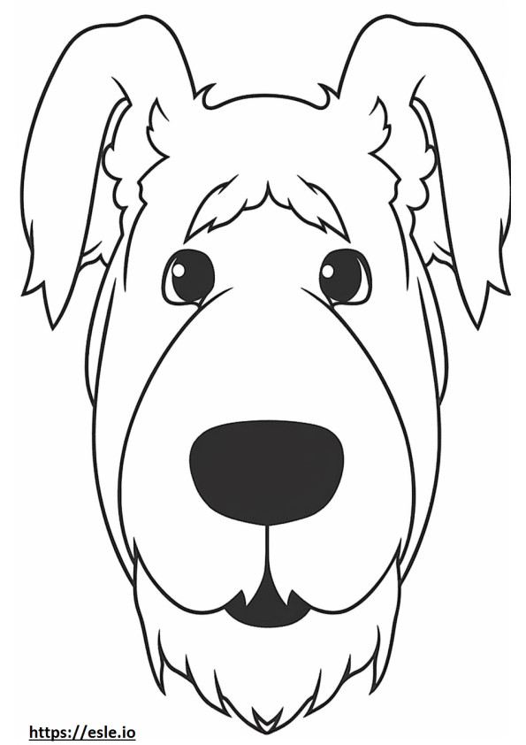 Faccia di Fox Terrier in filo metallico da colorare