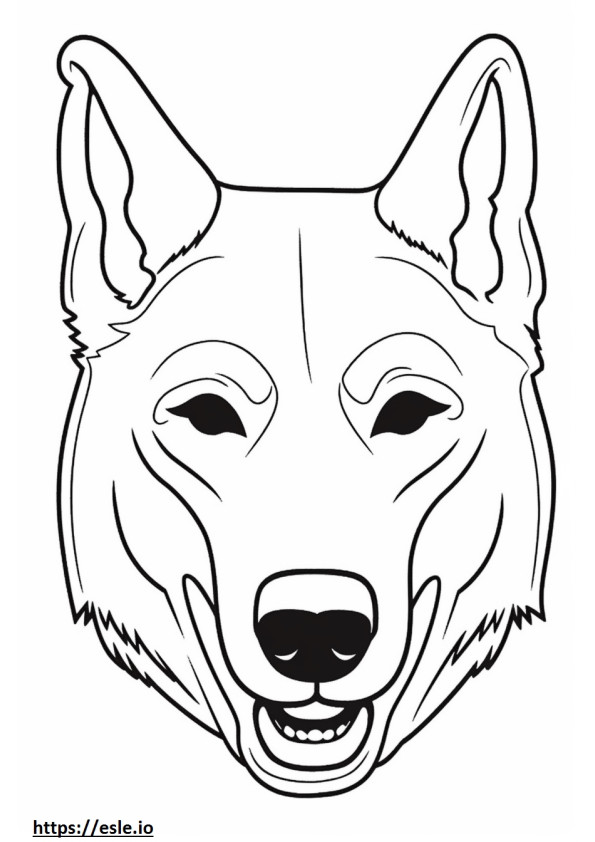 Rosto de cão-lobo checoslovaco para colorir