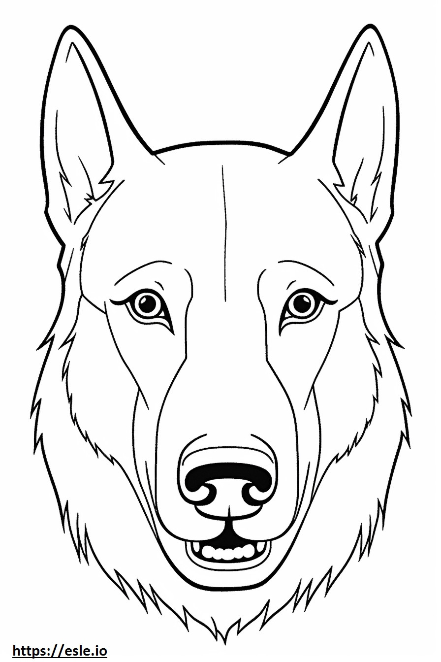 Tschechoslowakischer Wolfshund Gesicht ausmalbild