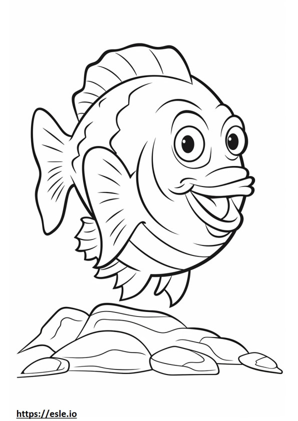 Rockfish fofo para colorir