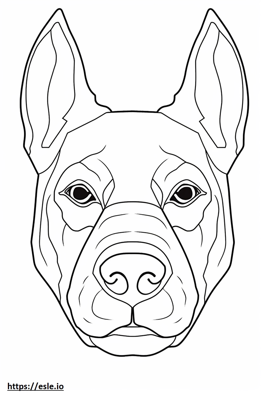 Cara de Bulldog Francés para colorear y imprimir