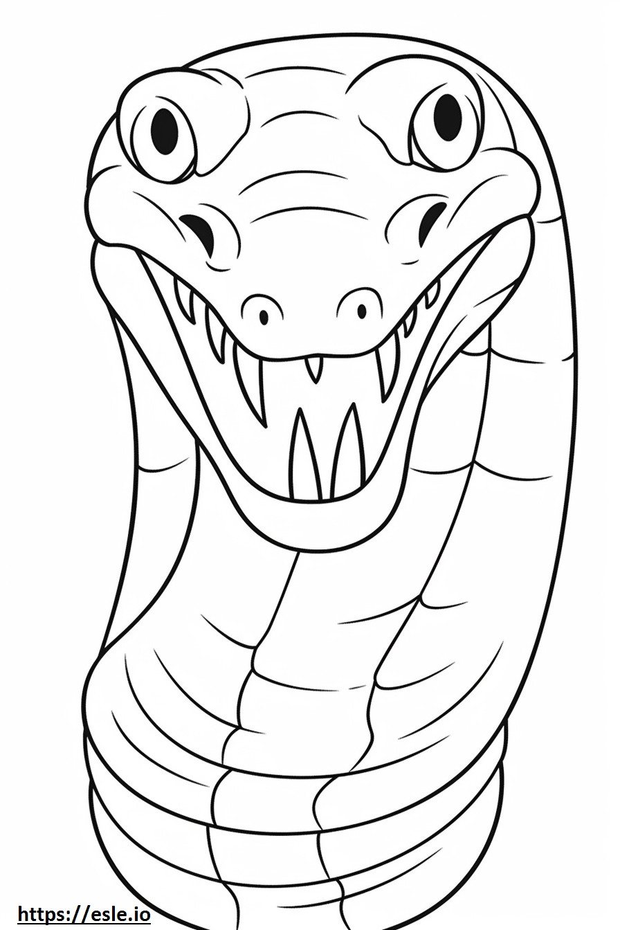 Vine Snake face coloring page