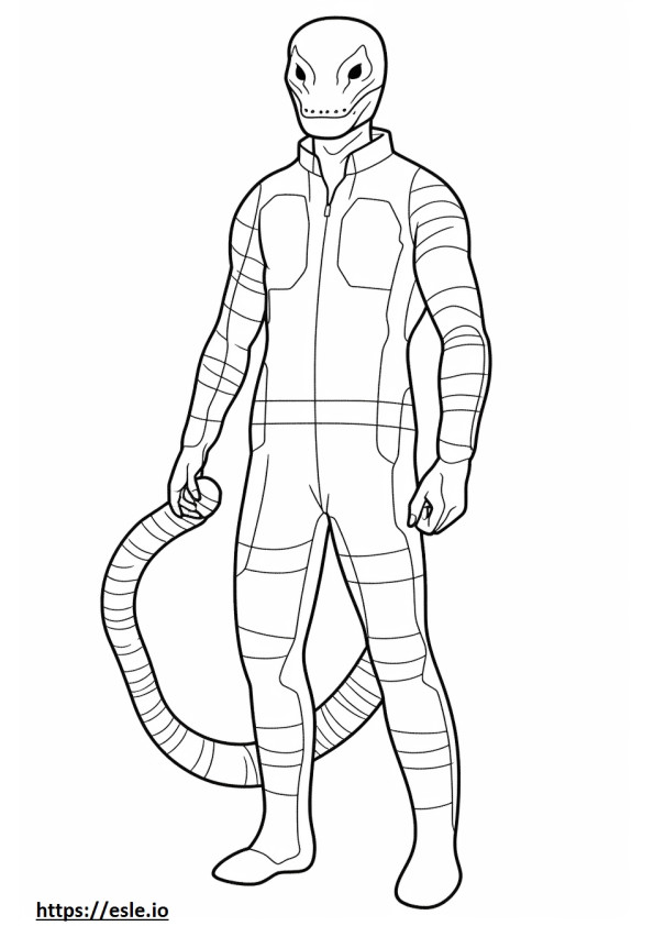 Harlequin Coral Snake full body coloring page