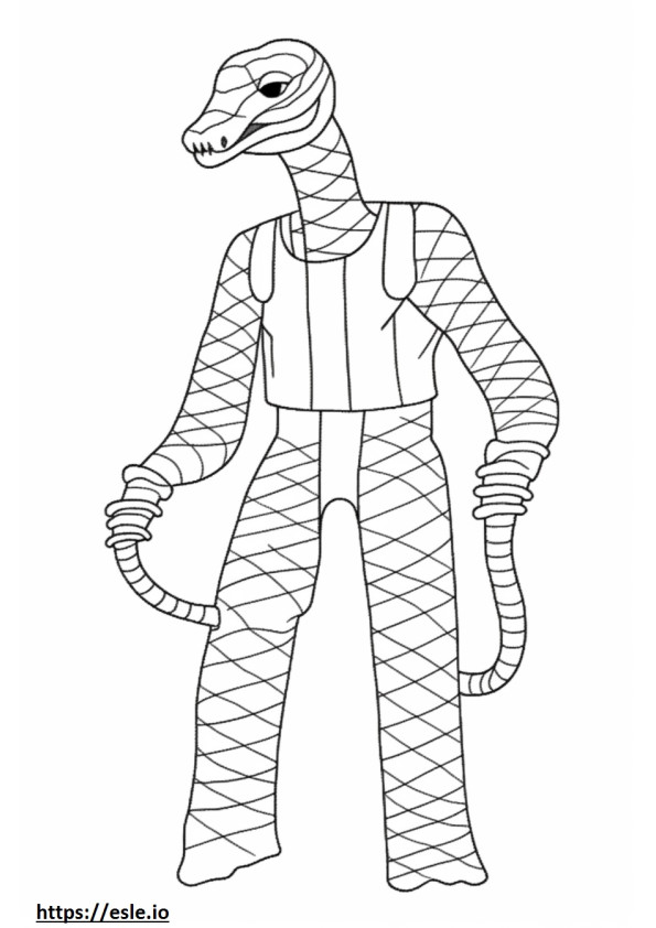 Harlequin Coral Snake full body coloring page