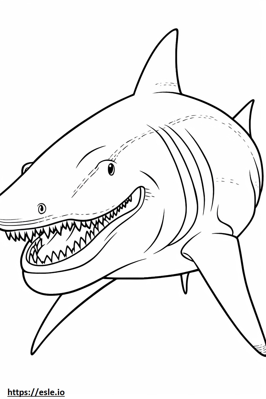 Față de rechin roșu de colorat