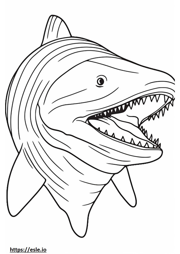 Cara de tiburón peregrino para colorear e imprimir